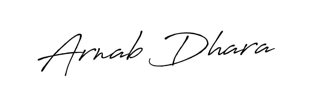 How to make Arnab Dhara name signature. Use Antro_Vectra_Bolder style for creating short signs online. This is the latest handwritten sign. Arnab Dhara signature style 7 images and pictures png