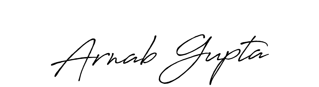 Create a beautiful signature design for name Arnab Gupta. With this signature (Antro_Vectra_Bolder) fonts, you can make a handwritten signature for free. Arnab Gupta signature style 7 images and pictures png