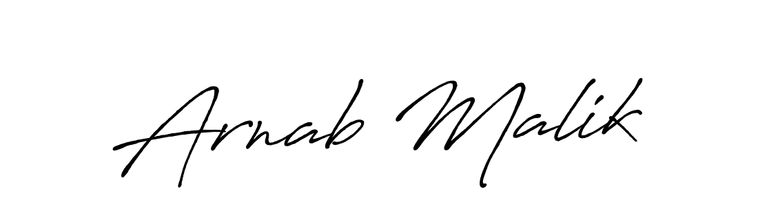 Make a beautiful signature design for name Arnab Malik. With this signature (Antro_Vectra_Bolder) style, you can create a handwritten signature for free. Arnab Malik signature style 7 images and pictures png