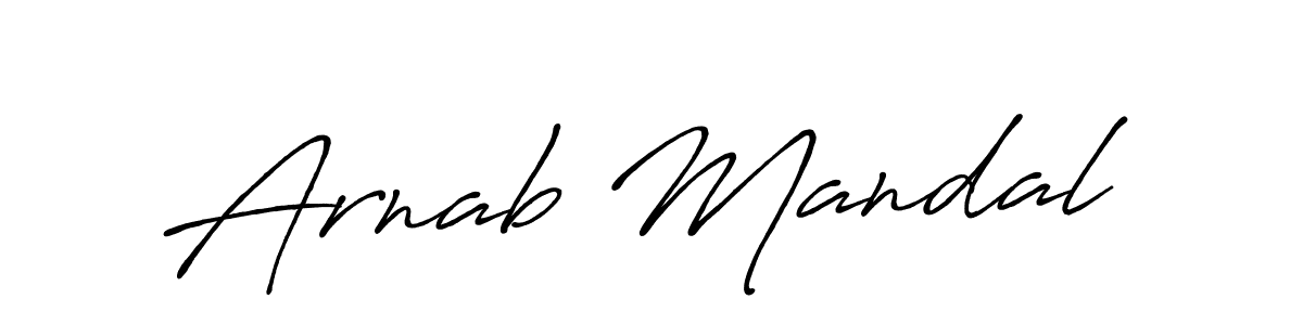 Design your own signature with our free online signature maker. With this signature software, you can create a handwritten (Antro_Vectra_Bolder) signature for name Arnab Mandal. Arnab Mandal signature style 7 images and pictures png