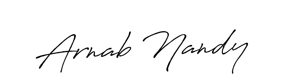 Make a beautiful signature design for name Arnab Nandy. With this signature (Antro_Vectra_Bolder) style, you can create a handwritten signature for free. Arnab Nandy signature style 7 images and pictures png