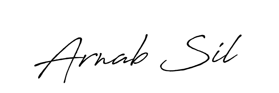 Use a signature maker to create a handwritten signature online. With this signature software, you can design (Antro_Vectra_Bolder) your own signature for name Arnab Sil. Arnab Sil signature style 7 images and pictures png