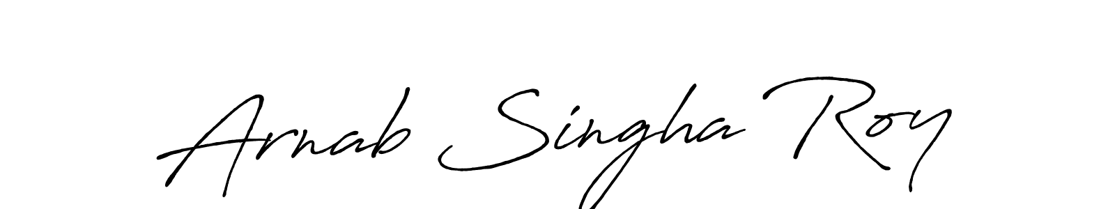 Use a signature maker to create a handwritten signature online. With this signature software, you can design (Antro_Vectra_Bolder) your own signature for name Arnab Singha Roy. Arnab Singha Roy signature style 7 images and pictures png