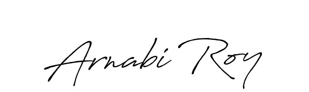 Design your own signature with our free online signature maker. With this signature software, you can create a handwritten (Antro_Vectra_Bolder) signature for name Arnabi Roy. Arnabi Roy signature style 7 images and pictures png