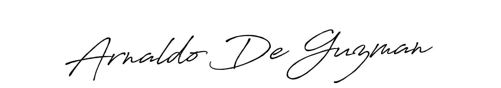 Create a beautiful signature design for name Arnaldo De Guzman. With this signature (Antro_Vectra_Bolder) fonts, you can make a handwritten signature for free. Arnaldo De Guzman signature style 7 images and pictures png