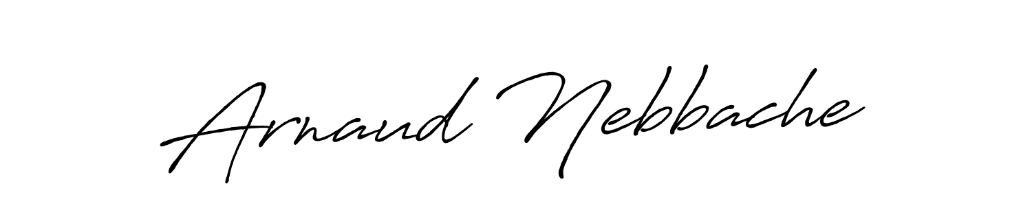 How to make Arnaud Nebbache name signature. Use Antro_Vectra_Bolder style for creating short signs online. This is the latest handwritten sign. Arnaud Nebbache signature style 7 images and pictures png