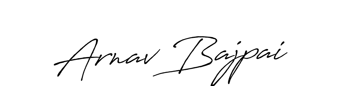 Arnav Bajpai stylish signature style. Best Handwritten Sign (Antro_Vectra_Bolder) for my name. Handwritten Signature Collection Ideas for my name Arnav Bajpai. Arnav Bajpai signature style 7 images and pictures png