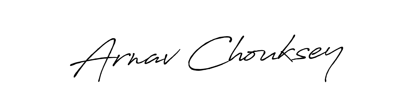 Design your own signature with our free online signature maker. With this signature software, you can create a handwritten (Antro_Vectra_Bolder) signature for name Arnav Chouksey. Arnav Chouksey signature style 7 images and pictures png