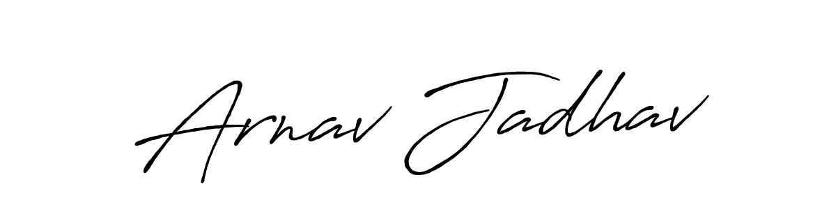 Arnav Jadhav stylish signature style. Best Handwritten Sign (Antro_Vectra_Bolder) for my name. Handwritten Signature Collection Ideas for my name Arnav Jadhav. Arnav Jadhav signature style 7 images and pictures png