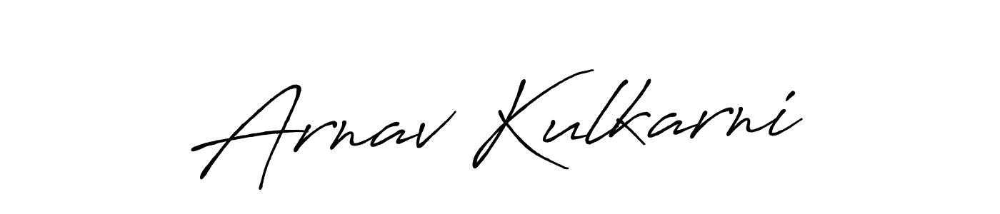 Make a beautiful signature design for name Arnav Kulkarni. With this signature (Antro_Vectra_Bolder) style, you can create a handwritten signature for free. Arnav Kulkarni signature style 7 images and pictures png