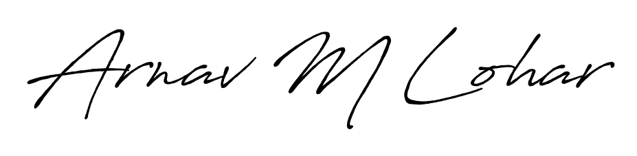 Create a personalized artistic stamp with Arnav M Lohar in Antro_Vectra_Bolder font. Perfect for visual artists, designers, and influencers. Arnav M Lohar signature style 7 images and pictures png