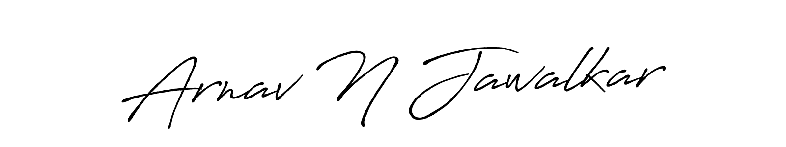 Create a beautiful signature design for name Arnav N Jawalkar. With this signature (Antro_Vectra_Bolder) fonts, you can make a handwritten signature for free. Arnav N Jawalkar signature style 7 images and pictures png