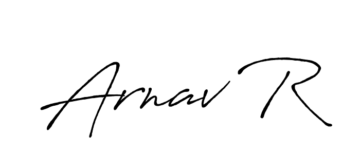 Arnav R stylish signature style. Best Handwritten Sign (Antro_Vectra_Bolder) for my name. Handwritten Signature Collection Ideas for my name Arnav R. Arnav R signature style 7 images and pictures png