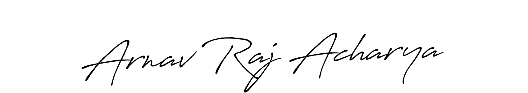 This is the best signature style for the Arnav Raj Acharya name. Also you like these signature font (Antro_Vectra_Bolder). Mix name signature. Arnav Raj Acharya signature style 7 images and pictures png