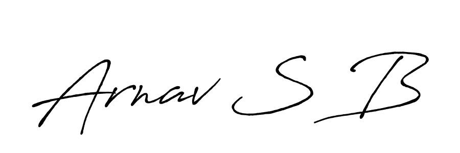 The best way (Antro_Vectra_Bolder) to make a short signature is to pick only two or three words in your name. The name Arnav S B include a total of six letters. For converting this name. Arnav S B signature style 7 images and pictures png