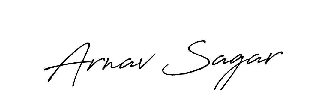 Arnav Sagar stylish signature style. Best Handwritten Sign (Antro_Vectra_Bolder) for my name. Handwritten Signature Collection Ideas for my name Arnav Sagar. Arnav Sagar signature style 7 images and pictures png