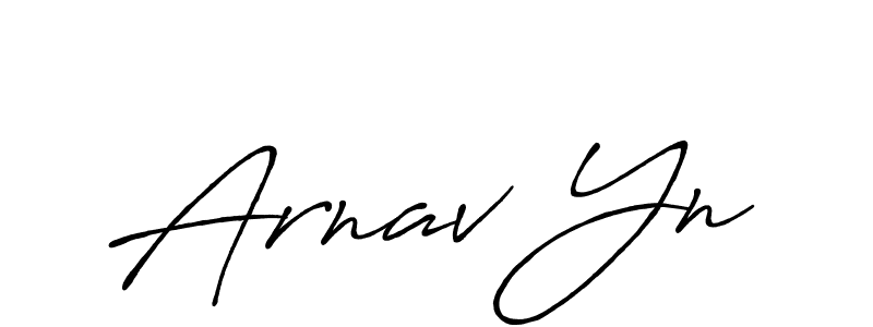 How to make Arnav Yn signature? Antro_Vectra_Bolder is a professional autograph style. Create handwritten signature for Arnav Yn name. Arnav Yn signature style 7 images and pictures png