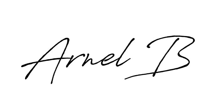 How to make Arnel B name signature. Use Antro_Vectra_Bolder style for creating short signs online. This is the latest handwritten sign. Arnel B signature style 7 images and pictures png