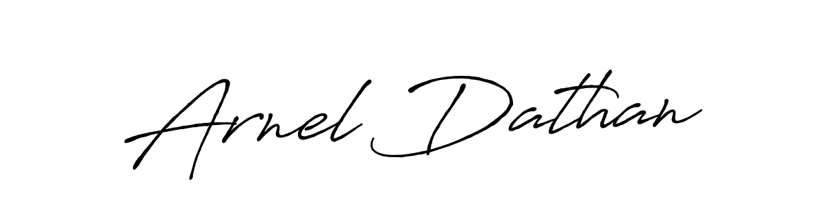 Create a beautiful signature design for name Arnel Dathan. With this signature (Antro_Vectra_Bolder) fonts, you can make a handwritten signature for free. Arnel Dathan signature style 7 images and pictures png