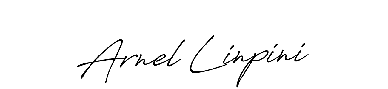 Design your own signature with our free online signature maker. With this signature software, you can create a handwritten (Antro_Vectra_Bolder) signature for name Arnel Linpini. Arnel Linpini signature style 7 images and pictures png