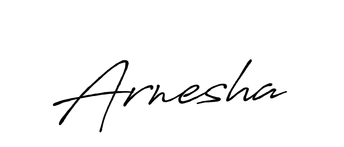 How to make Arnesha name signature. Use Antro_Vectra_Bolder style for creating short signs online. This is the latest handwritten sign. Arnesha signature style 7 images and pictures png