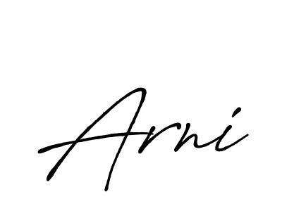 Arni stylish signature style. Best Handwritten Sign (Antro_Vectra_Bolder) for my name. Handwritten Signature Collection Ideas for my name Arni. Arni signature style 7 images and pictures png