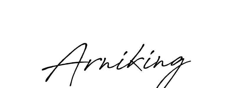 Design your own signature with our free online signature maker. With this signature software, you can create a handwritten (Antro_Vectra_Bolder) signature for name Arniking. Arniking signature style 7 images and pictures png