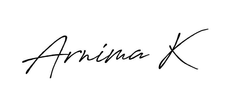 if you are searching for the best signature style for your name Arnima K. so please give up your signature search. here we have designed multiple signature styles  using Antro_Vectra_Bolder. Arnima K signature style 7 images and pictures png