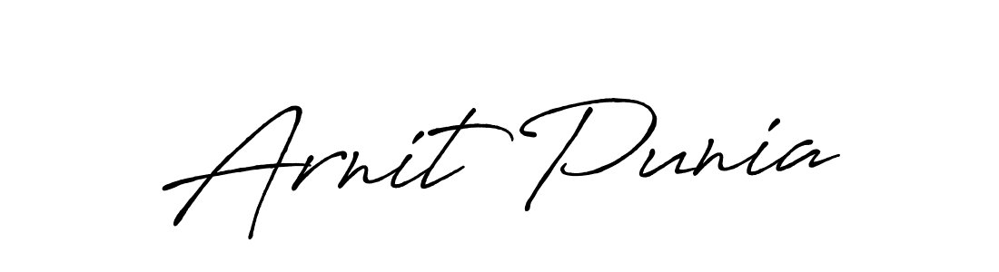 It looks lik you need a new signature style for name Arnit Punia. Design unique handwritten (Antro_Vectra_Bolder) signature with our free signature maker in just a few clicks. Arnit Punia signature style 7 images and pictures png