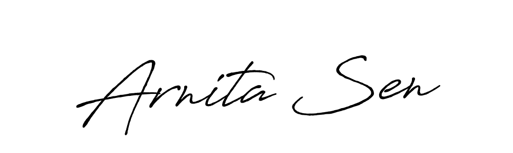 Antro_Vectra_Bolder is a professional signature style that is perfect for those who want to add a touch of class to their signature. It is also a great choice for those who want to make their signature more unique. Get Arnita Sen name to fancy signature for free. Arnita Sen signature style 7 images and pictures png