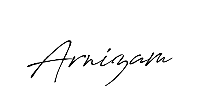 Create a beautiful signature design for name Arnizam. With this signature (Antro_Vectra_Bolder) fonts, you can make a handwritten signature for free. Arnizam signature style 7 images and pictures png