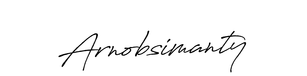How to make Arnobsimanty name signature. Use Antro_Vectra_Bolder style for creating short signs online. This is the latest handwritten sign. Arnobsimanty signature style 7 images and pictures png