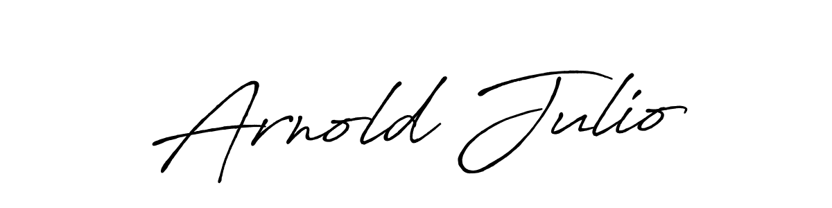 It looks lik you need a new signature style for name Arnold Julio. Design unique handwritten (Antro_Vectra_Bolder) signature with our free signature maker in just a few clicks. Arnold Julio signature style 7 images and pictures png