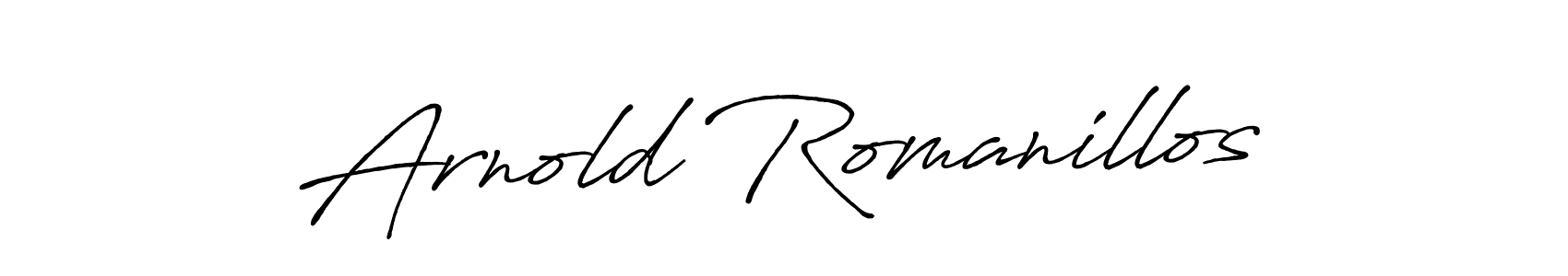 How to make Arnold Romanillos name signature. Use Antro_Vectra_Bolder style for creating short signs online. This is the latest handwritten sign. Arnold Romanillos signature style 7 images and pictures png