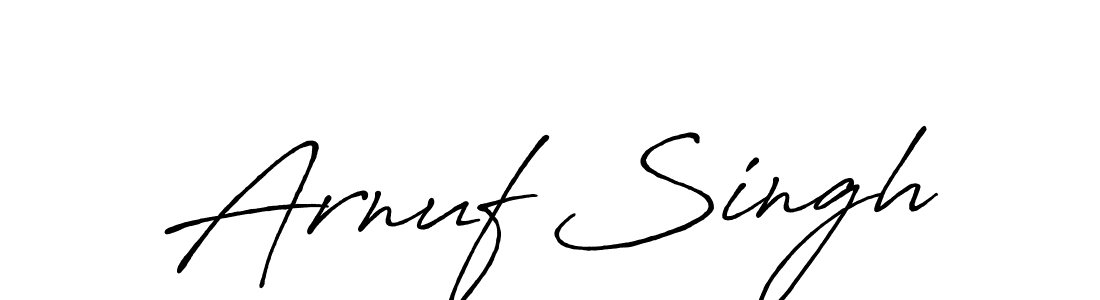 Design your own signature with our free online signature maker. With this signature software, you can create a handwritten (Antro_Vectra_Bolder) signature for name Arnuf Singh. Arnuf Singh signature style 7 images and pictures png