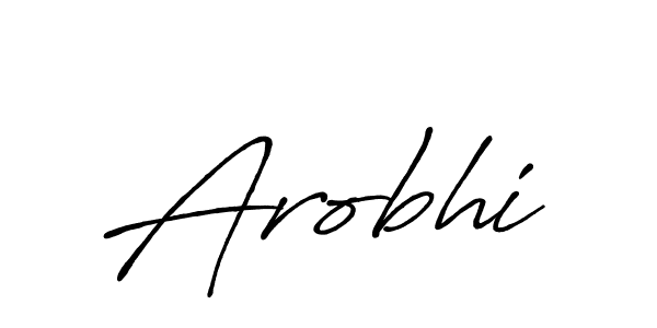 Make a beautiful signature design for name Arobhi. With this signature (Antro_Vectra_Bolder) style, you can create a handwritten signature for free. Arobhi signature style 7 images and pictures png