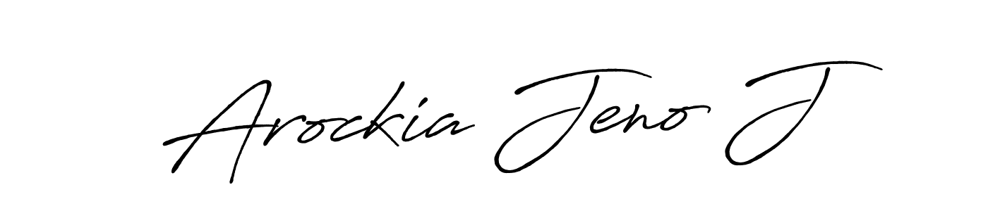 Create a beautiful signature design for name Arockia Jeno J. With this signature (Antro_Vectra_Bolder) fonts, you can make a handwritten signature for free. Arockia Jeno J signature style 7 images and pictures png