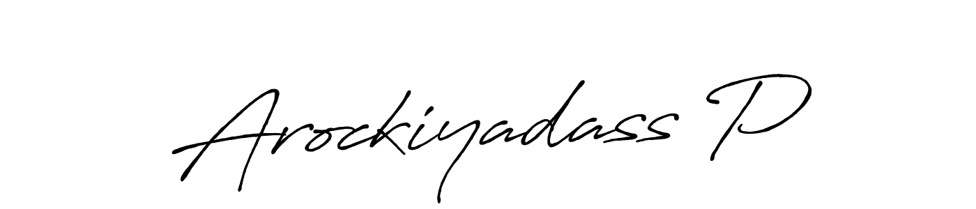 Make a beautiful signature design for name Arockiyadass P. With this signature (Antro_Vectra_Bolder) style, you can create a handwritten signature for free. Arockiyadass P signature style 7 images and pictures png