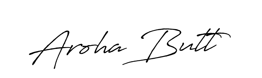 The best way (Antro_Vectra_Bolder) to make a short signature is to pick only two or three words in your name. The name Aroha Butt include a total of six letters. For converting this name. Aroha Butt signature style 7 images and pictures png