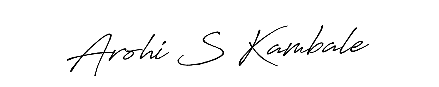 Use a signature maker to create a handwritten signature online. With this signature software, you can design (Antro_Vectra_Bolder) your own signature for name Arohi S Kambale. Arohi S Kambale signature style 7 images and pictures png