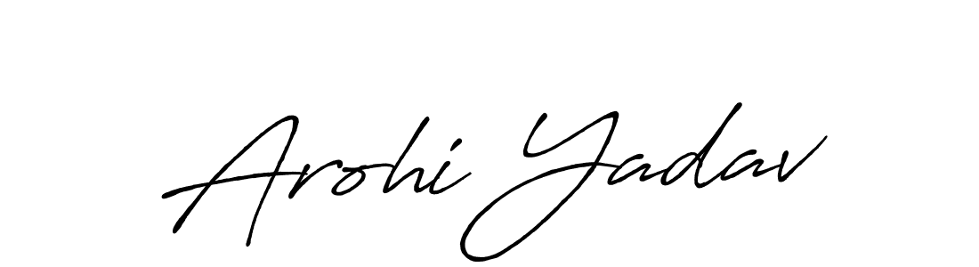 Similarly Antro_Vectra_Bolder is the best handwritten signature design. Signature creator online .You can use it as an online autograph creator for name Arohi Yadav. Arohi Yadav signature style 7 images and pictures png