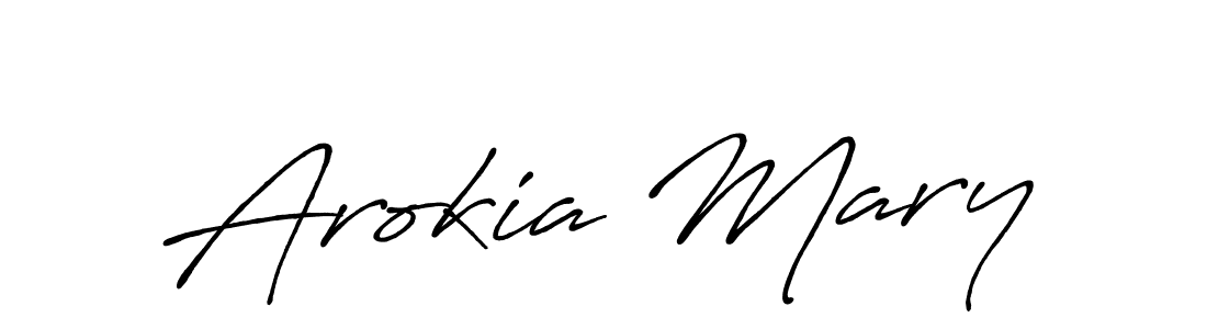 Arokia Mary stylish signature style. Best Handwritten Sign (Antro_Vectra_Bolder) for my name. Handwritten Signature Collection Ideas for my name Arokia Mary. Arokia Mary signature style 7 images and pictures png