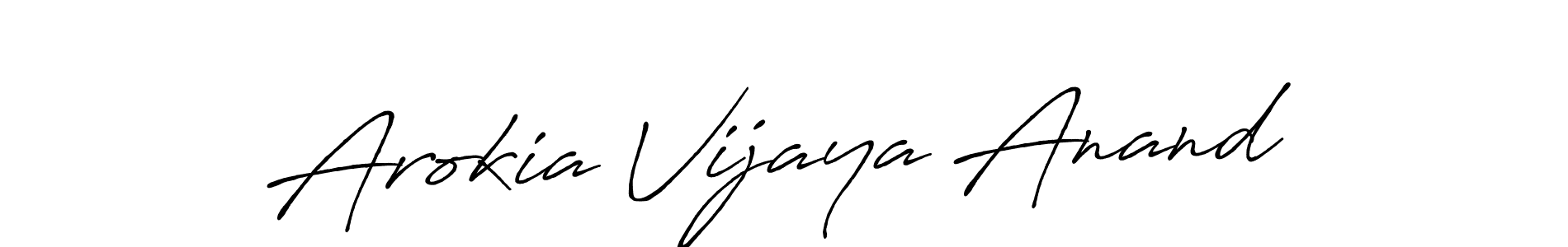 The best way (Antro_Vectra_Bolder) to make a short signature is to pick only two or three words in your name. The name Arokia Vijaya Anand include a total of six letters. For converting this name. Arokia Vijaya Anand signature style 7 images and pictures png