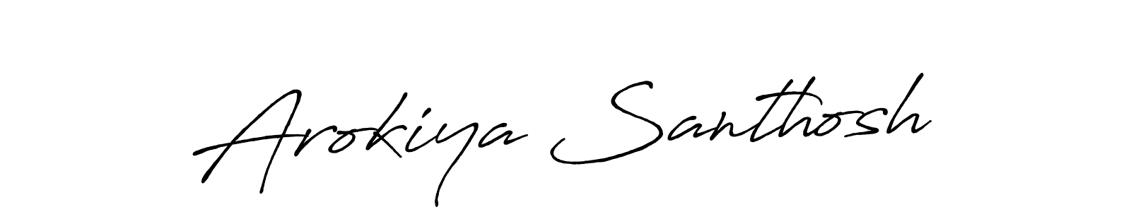 Antro_Vectra_Bolder is a professional signature style that is perfect for those who want to add a touch of class to their signature. It is also a great choice for those who want to make their signature more unique. Get Arokiya Santhosh name to fancy signature for free. Arokiya Santhosh signature style 7 images and pictures png