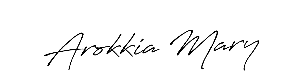 Design your own signature with our free online signature maker. With this signature software, you can create a handwritten (Antro_Vectra_Bolder) signature for name Arokkia Mary. Arokkia Mary signature style 7 images and pictures png