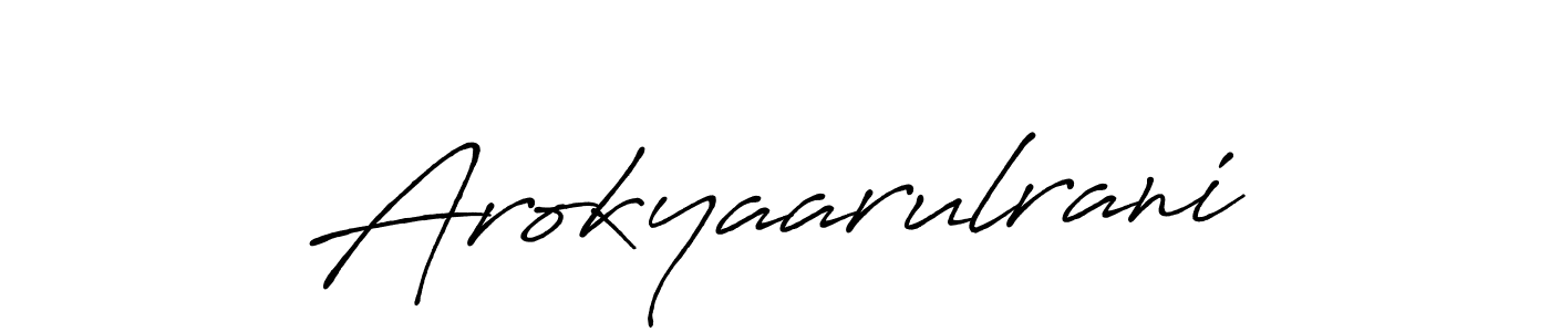 The best way (Antro_Vectra_Bolder) to make a short signature is to pick only two or three words in your name. The name Arokyaarulrani include a total of six letters. For converting this name. Arokyaarulrani signature style 7 images and pictures png