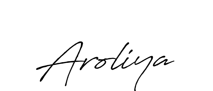 Use a signature maker to create a handwritten signature online. With this signature software, you can design (Antro_Vectra_Bolder) your own signature for name Aroliya. Aroliya signature style 7 images and pictures png