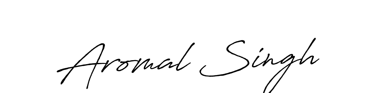 How to make Aromal Singh signature? Antro_Vectra_Bolder is a professional autograph style. Create handwritten signature for Aromal Singh name. Aromal Singh signature style 7 images and pictures png