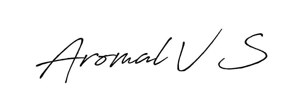How to make Aromal V S signature? Antro_Vectra_Bolder is a professional autograph style. Create handwritten signature for Aromal V S name. Aromal V S signature style 7 images and pictures png