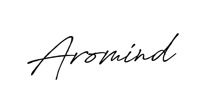 Create a beautiful signature design for name Aromind. With this signature (Antro_Vectra_Bolder) fonts, you can make a handwritten signature for free. Aromind signature style 7 images and pictures png